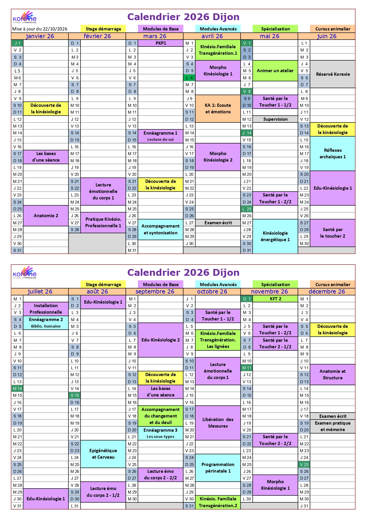 BFC Planning 2026 SANS Formateurs 2026.10.22 Page 0001